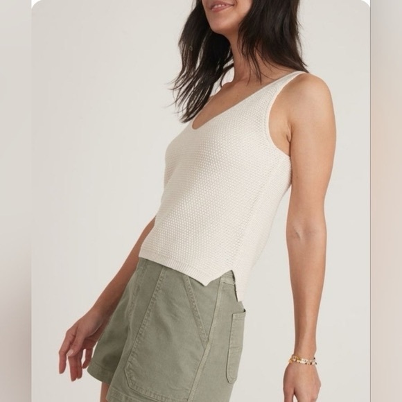 Marine Layer Finley Sweater Tank White Size Medium - Picture 4 of 8